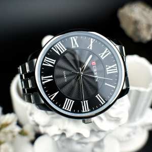 Curren 8422 Silver-Black