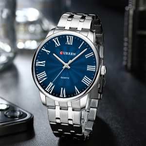 Curren 8422 Silver-Blue