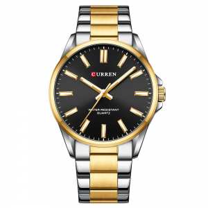 Curren 9090 Silver-Gold-Black