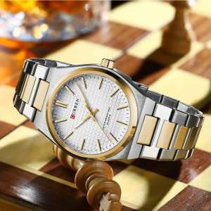 Curren 8439 Silver-Gold-White
