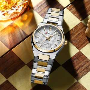 Curren 8439 Silver-Gold-White