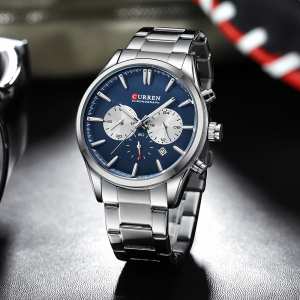 Curren 8446 Silver-Blue