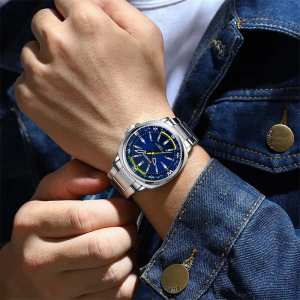 Curren 8455 Silver-Blue