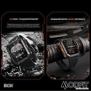 Розумний годинник Modfit Iron Black-Orange