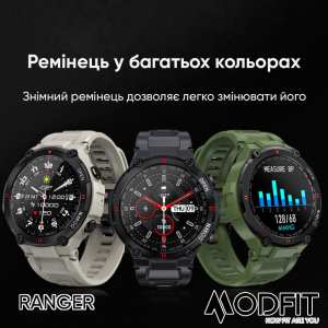 Умные часы Modfit Ranger Grey 36 мм.