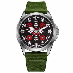 Awarder Embroidery Silver-Red Green  Battery 10ATM
