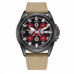 Awarder Embroidery Black-Red Khaki Automatic 10ATM Awarder Embroidery Black-Red Khaki Automatic 10ATM