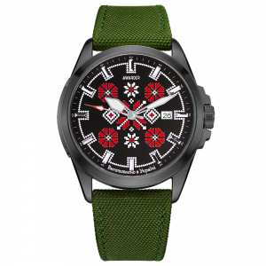 Awarder Embroidery Black-Red Green Automatic 10ATM Awarder Embroidery Black-Red Green Automatic 10ATM