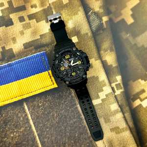 Годинник наручний Patriot 002BKUASI Тризуб срібло Чорні + Коробка