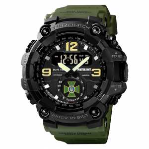 Годинник наручний Patriot 004AGDPS ДПС Зелені + Коробка.