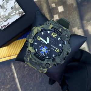 Годинник наручний Patriot 004CMGRSBU СБУ Зелений камуфляж + Коробка.