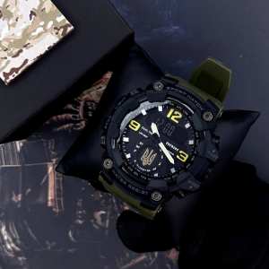 Годинник наручний Patriot 004AGUAGD Тризуб золото Зелені + Коробка.