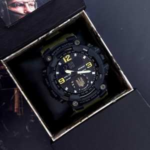 Годинник наручний Patriot 004AGUAGD Тризуб золото Зелені + Коробка.