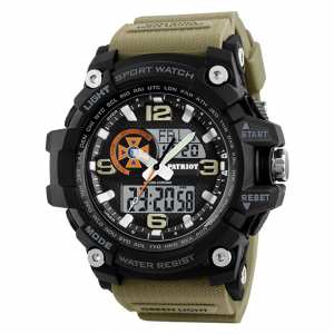 Годинник наручний Patriot 012BKKHDSNS ДСНС Чорні з хакі + Коробка