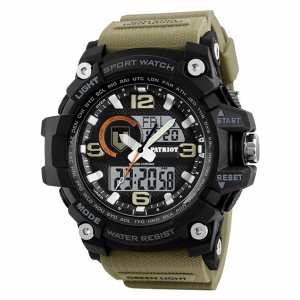Годинник наручний Patriot 012BKKHTRO ТРО Чорні з хакі + Коробка.