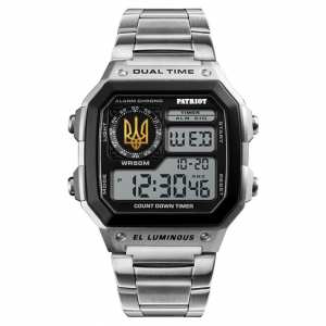 Годинник наручний Patriot 011BKUAGD Тризуб золото Срібло + Коробка