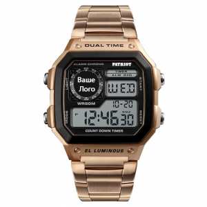 Годинник наручний Patriot 011RG Ваше лого Рожеве Золото + Коробка