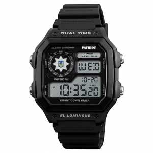 Годинник наручний Patriot 010BKPO Поліція Чорні + Коробка.