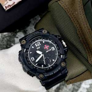 Годинник наручний Patriot 006BKSU ЗСУ Чорні + Коробка.