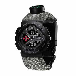 Годинник наручний Patriot 005BKSU ЗСУ Чорні Паракордовий ремінець ACU + Коробка
