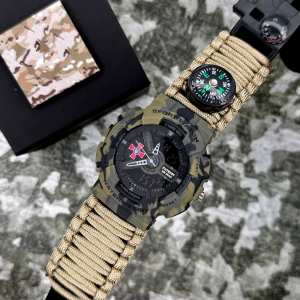 Годинник наручний Patriot 005CMGRSU ЗСУ Зелений камуфляж Паракордовий ремінець Khaki + Коробка. Годинник наручний Patriot 005CMGRSU ЗСУ Зелений камуфляж Паракордовий ремінець Khaki + Коробка.