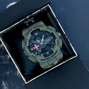 Годинник наручний Patriot 005AGSU ЗСУ Паракордовий ремінець Camo Green + Коробка