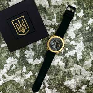 Часы наручние Patriot 017GDBK Тризуб золото Gold-Black