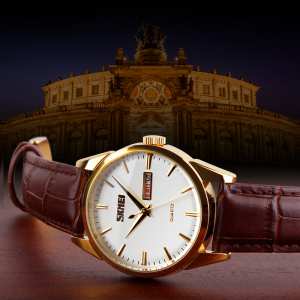 Skmei 9073GDWT-B Gold-White men