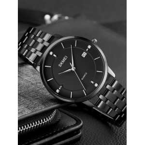 Skmei 1801SBK Black Mesh Band Lady Big Size