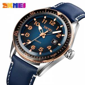 Skmei 9232LRGBU Rose-Gold Blue Leather