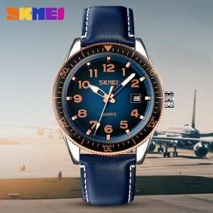 Skmei 9232LRGBU Rose-Gold Blue Leather