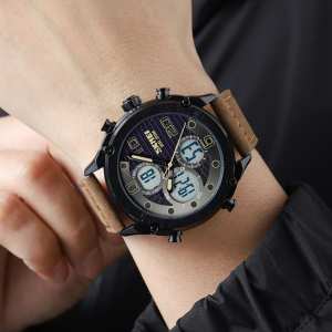 Skmei 1975LDKBNWT Dark Brown-White Leather.