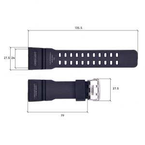 Ремешок для часов Skmei 1283/1277/1384BK Black