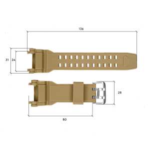 Ремешок для часов Skmei 1343KH Khaki