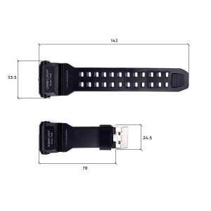 Ремешок для часов Skmei 1520BK Black