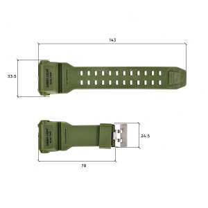 Ремешок для часов Skmei 1520AG Army Green