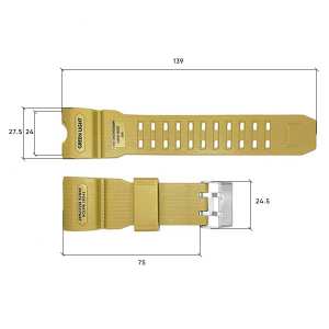 Ремешок для часов Skmei 1155/1155BKH Khaki