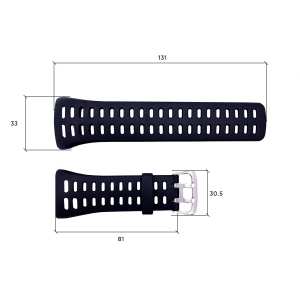 Ремешок для часов Skmei 1251/1250/1360/1167BK Black