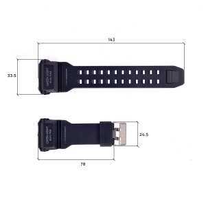 Ремешок для часов Skmei 1637BK Black