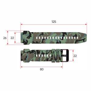 Ремінець для смарт годинника Modfit Warrior Camo Green