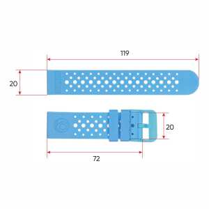 Ремешок для смарт часов ALDT7 Blue