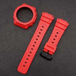 Ремешок + безель (рант) для Casio G-Shock GA-2100/GA-2110 Red Black