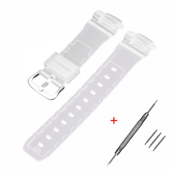 Ремінець для Casio G-Shock DW-5600/6900/G-5600/GW-M5610 Translucent Silver