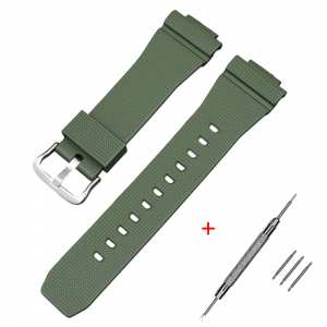 Ремешок для Casio G-Shock GM-2100 GA2100/2110 Army Green Silver