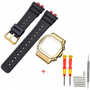 Ремешок + безель (рант) для Casio G-Shock GMW-B5000 Red-Black GD