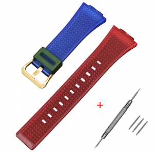 Ремешок для Casio G-Shock GA-100/110 Transl-Red-Blue GD