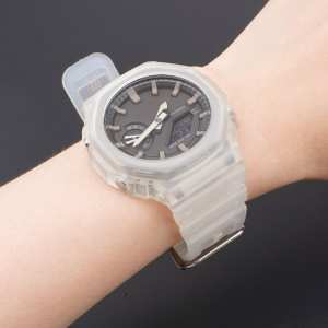 Ремешок для Casio G-Shock GA-2100/2110 Translucent Silver