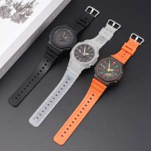 Ремешок для Casio G-Shock GA-2100/2110 Translucent Silver