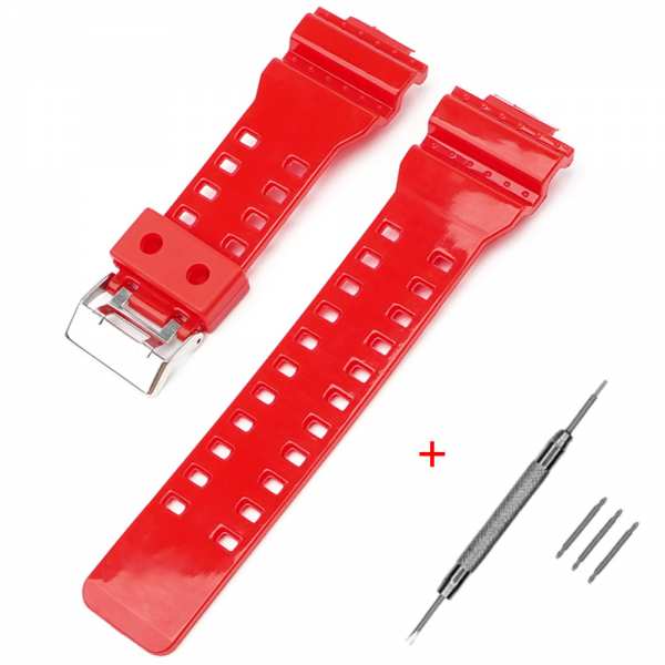 Ремешок для Casio G-Shock GA-100/110 Red-Glossy SI