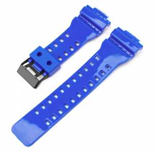 Ремешок для Casio G-Shock GA-100/110/120 Blue-Glossy BK